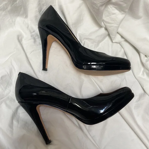 Women’s Nine West Black Patent Platform Stiletto High Heels. Size 8. - Picture 9 of 16